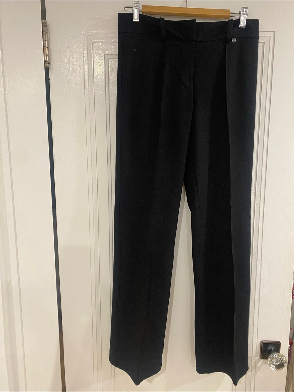 Trina Turk Black Straight-Leg Trousers